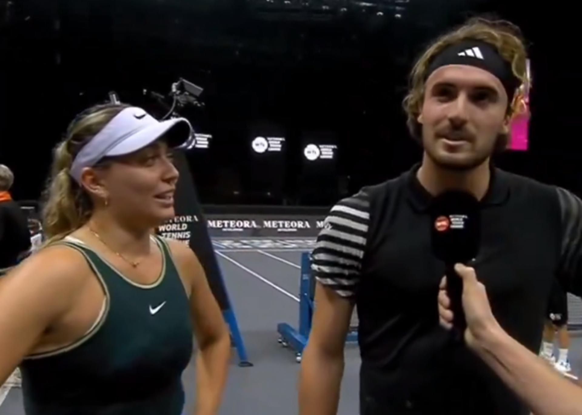 Badosa e Tsitsipas giocano il doppio e vincono insieme!